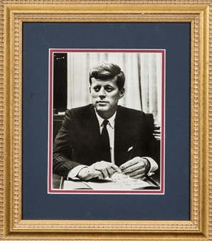 John F. Kennedy Signed and Inscribed 8" x 10" Photo in Framed Display (JSA)